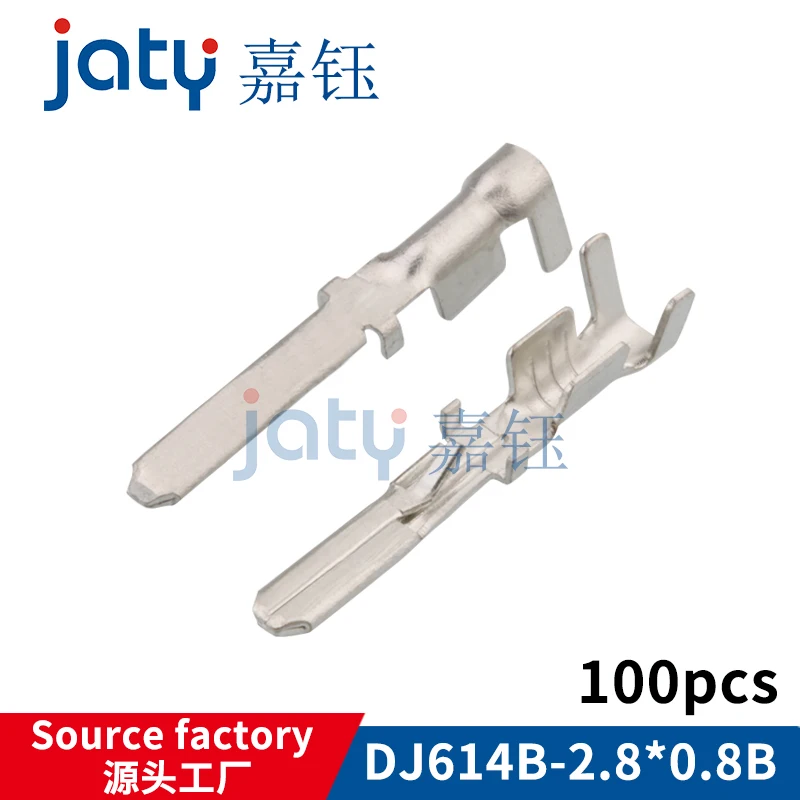 100pcs 2.8 Insert pin for automotive wiring harness connector DJ614B-2.8 x 0.8A/B automotive connector insert pin