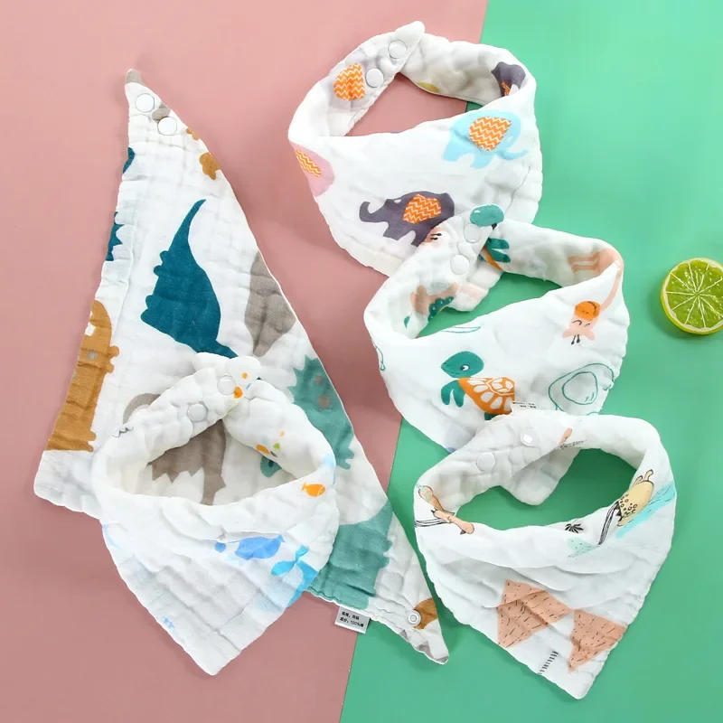 Baby Infant Muslin Cotton Bib Baby Bandana Bibs Triangle Scarf Feeding Saliva Towel Feeding Drool Bibs Burp Cloth Accessories