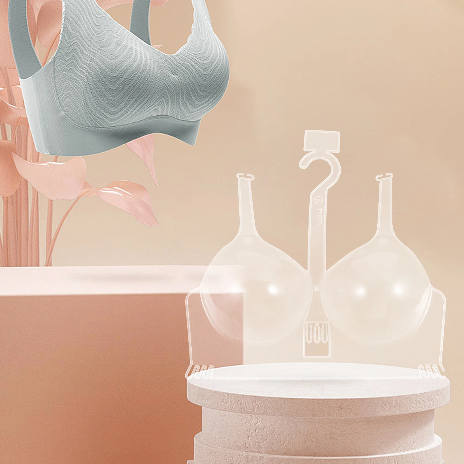 

2Pcs Bra Display Mannequin Plastic Hanger Clothes Store Underwear Rack Hanger for Clothes