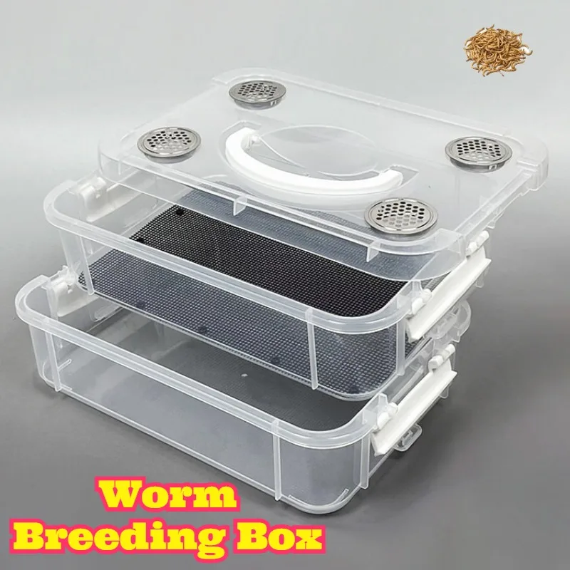 

Mealworm Corn Worm Silkworm Breeding Tank Feces Screening Filter Odor Resist Damp Proof Multi Insect Stable Farming Convenient