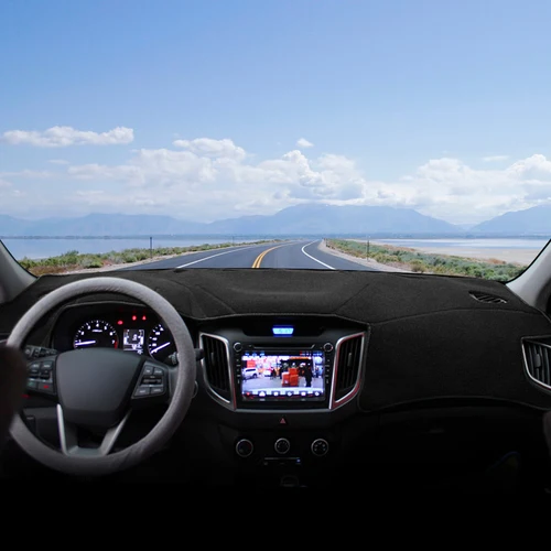 Imagen 2 del producto Para Hyundai Creta ix25 2014 2015 2016 2017 2018 2019 alfombrilla para salpicadero de coche parasol instrumento escritorio cubierta antideslizante Accesorios