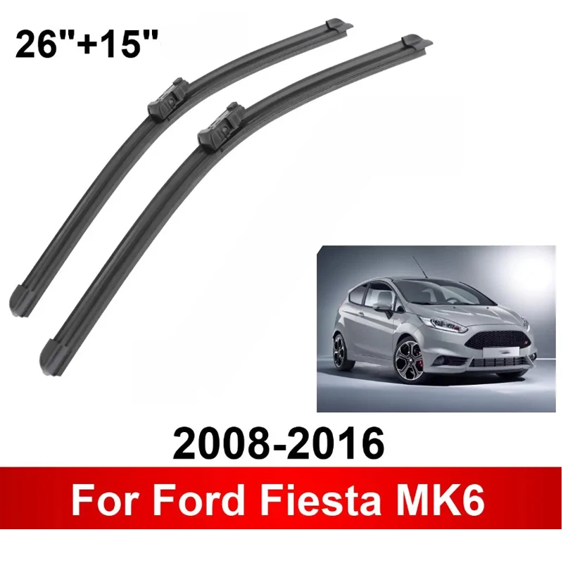 

2PCS Car Wiper For Ford Fiesta MK6 2008-2016 Front Wiper Blades Brushes Auto Accessories 2011 2012 2013 2014 2015
