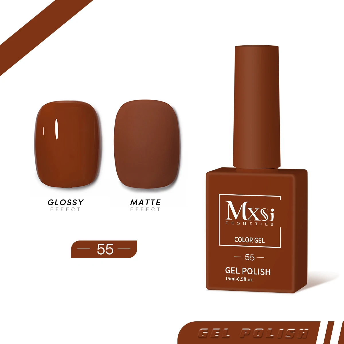 Mxsi 15 ml Gel-Nagellack, Neonbraun, Königsblau, Rot, Grün, Pastell, Nude, Nail-Art-Lack, Gel-Lack, Decklack, UV-Gel-Nagel, nicht eingestellt