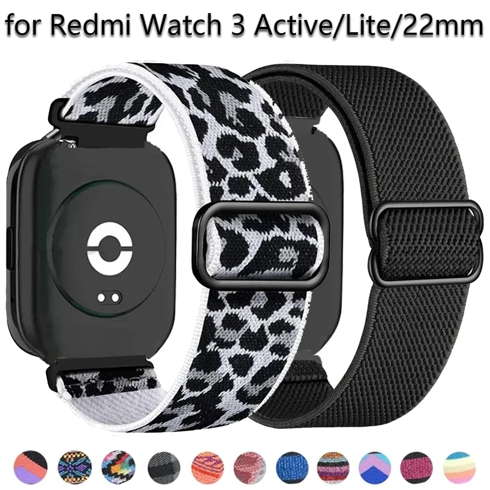 

Нейлоновый ремешок для Xiaomi Redmi Watch 3 Active, регулируемый эластичный браслет для Redmi Watch 3 Lite, сменный Браслет