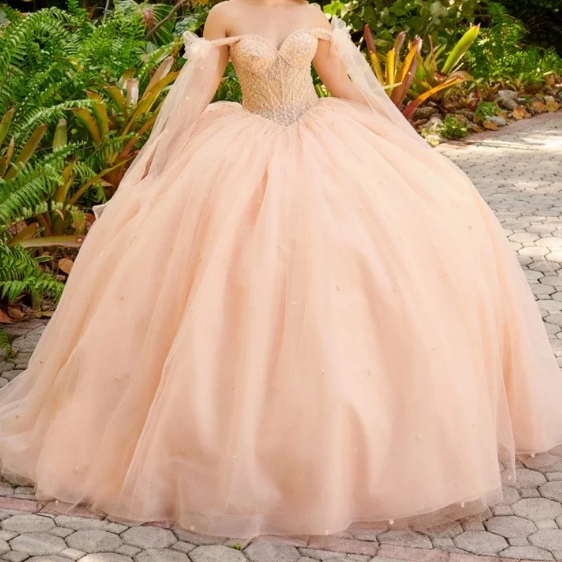 Angelsbride Elegant Ball Gown Quinceanera Dresses Vestidos De 15 Quinceañera Beading Sequined Ballkleider Girl Party Dress