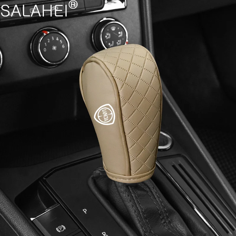 Copertura della maniglia del cambio per auto Tappo del pomello del cambio antiscivolo resistente all'usura per LANCIA Delta Ypsilon Lybra Musa Kappa Voyager Accessori auto