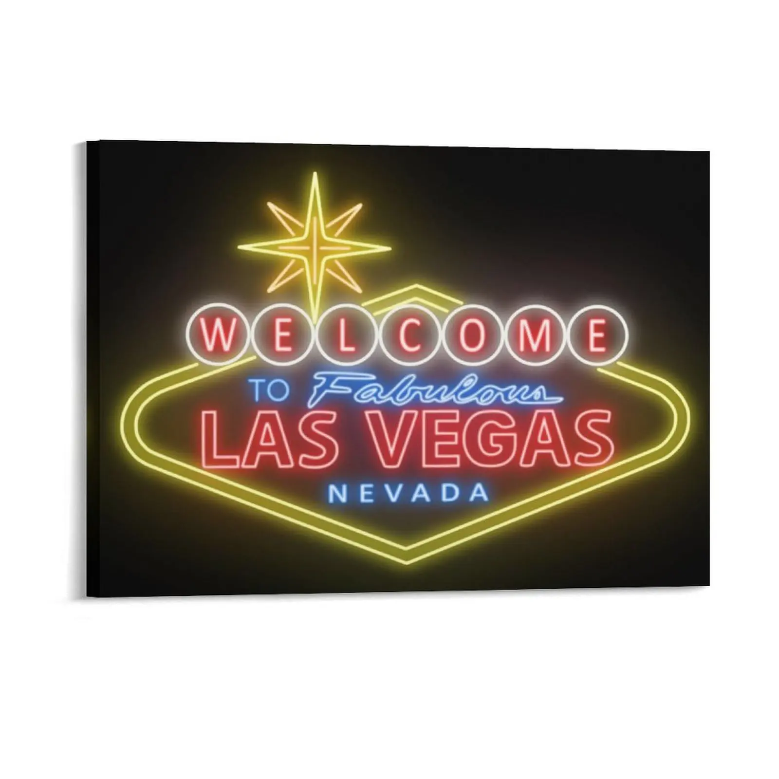 

Welcome To Las Vegas Neon Canvas Painting Pub Custom Club Custom Club Bar Framed Wall Paintings