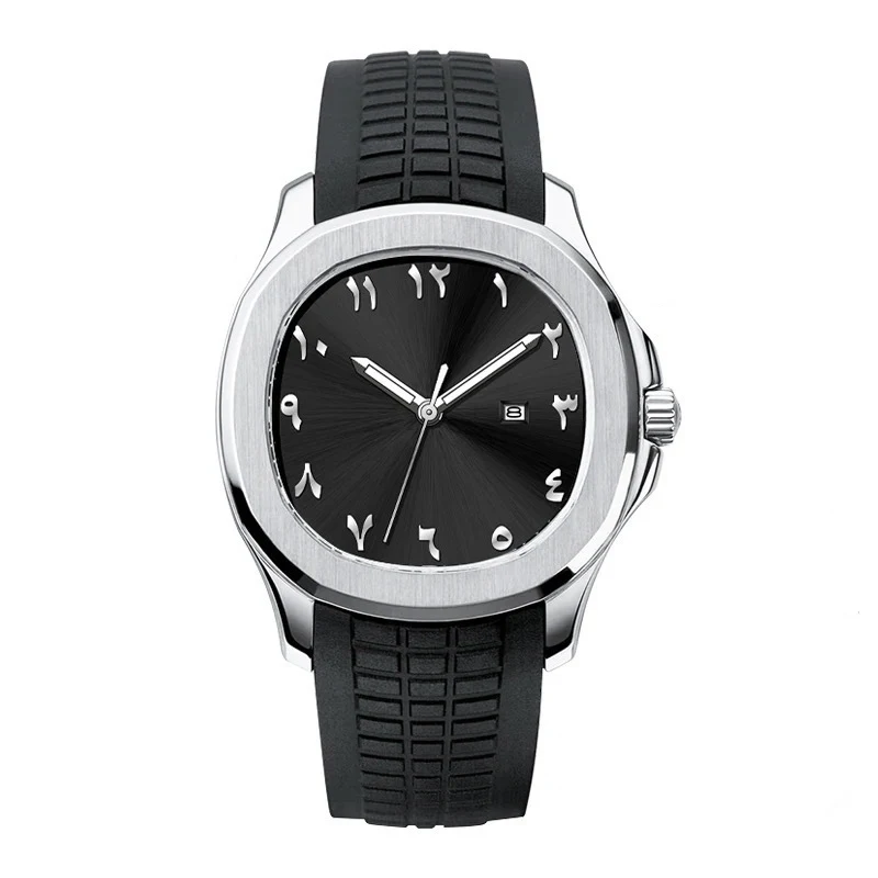 Мужские часы Лучший бренд Роскошные кварцевые часы Часы из нержавеющей стали с арабскими цифрами Мужские спортивные часы Водонепроницаемые военные часы