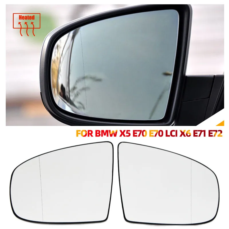 

Rear View Mirror Side Mirror Glass Heated + Adjustment for BMW X5 E70 2007-2013 X6 E71 E72 2008-2014