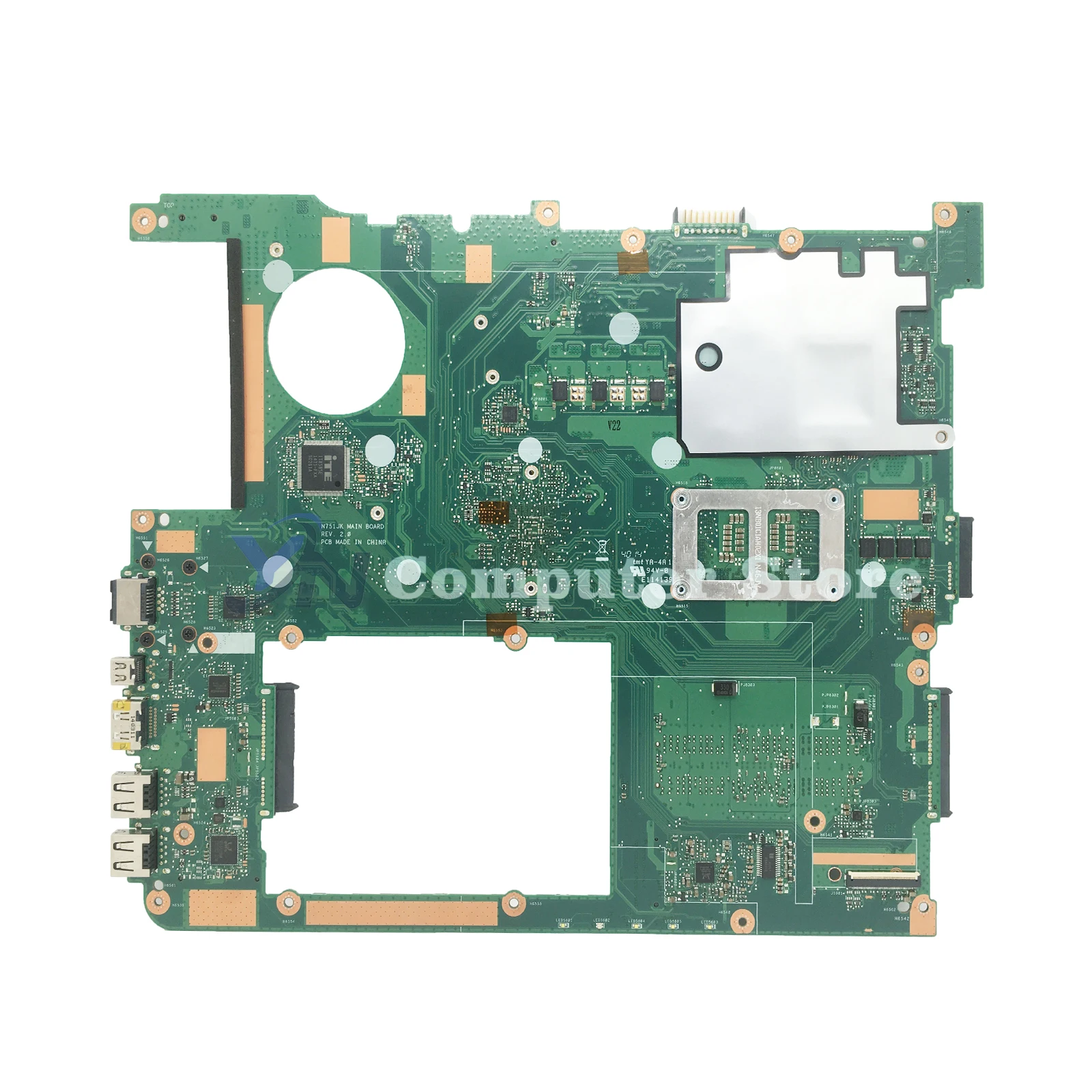 Imagem -03 - Placa-mãe Portátil para Asus N751jk N751j N751jm N751jx Notebook Mainboard I74720hq 4710hq Gtx850m Gtx950m Edp Lvds