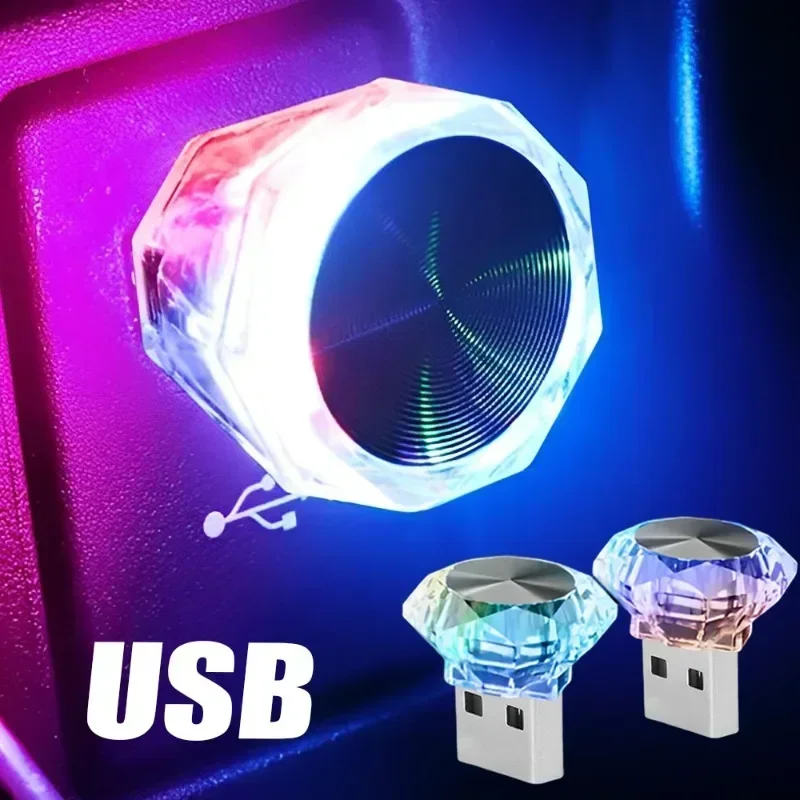 

Новый USB-светильник, многоцветный градиент и мигающий автомобильный окружающий свет Plug and Play, мини-светодиодная атмосферная лампа для транспортных средств, домашний ноутбук