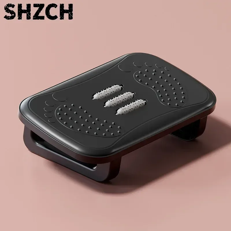 Under Desk Footrest, Ergonomic Foot Stool with Massage Rollers Desk Leg Rest Pain Relief for Home Office Work