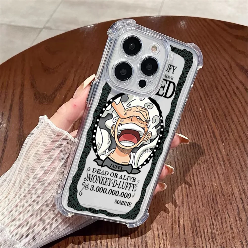 ONE Anime P-PIECE Handyhülle für iPhone 17 16 15 14 13 12 11 Max Pro Mini Plus Sturzsichere Transparente Schutzhülle – Detail 5