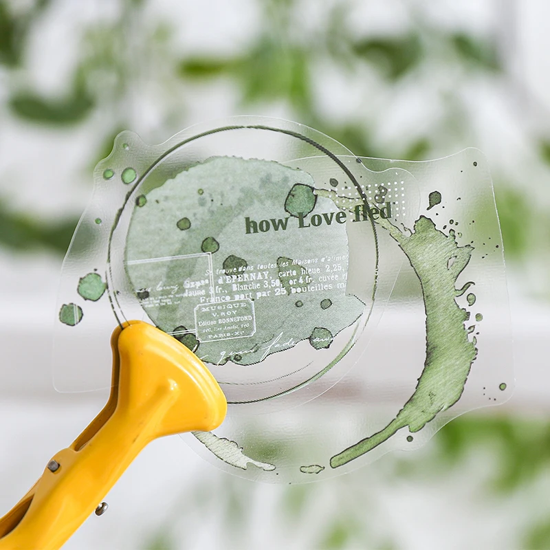 30 قطعة الألوان المائية الإبداعية لطخم الساخن ختم ملصقات خيمة اليد لتقوم بها بنفسك عصا تسميات سكرابوكينغ المواد غير المرغوب فيه مجلة لوازم