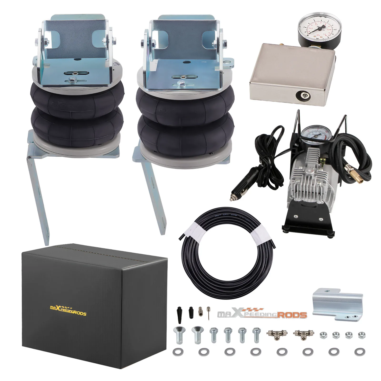 

Air Suspension Bag KIT with Compressor for Ford Transit 2001-2022 RWD - 4000kg Air Suspension Helper Spring + Compressor Kit