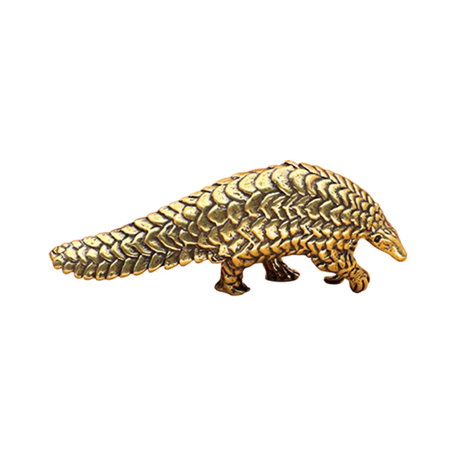 Copper Art Decor Crafts Antique Mini Pangolin Figurine for Farm Car Xmas