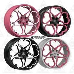 Shirts Pink Car Wheels Love hearts Style Hub Aluminum Customized Most Popular 16 17 18 19 20 21 22 Inch of Alloy Lightweight rim