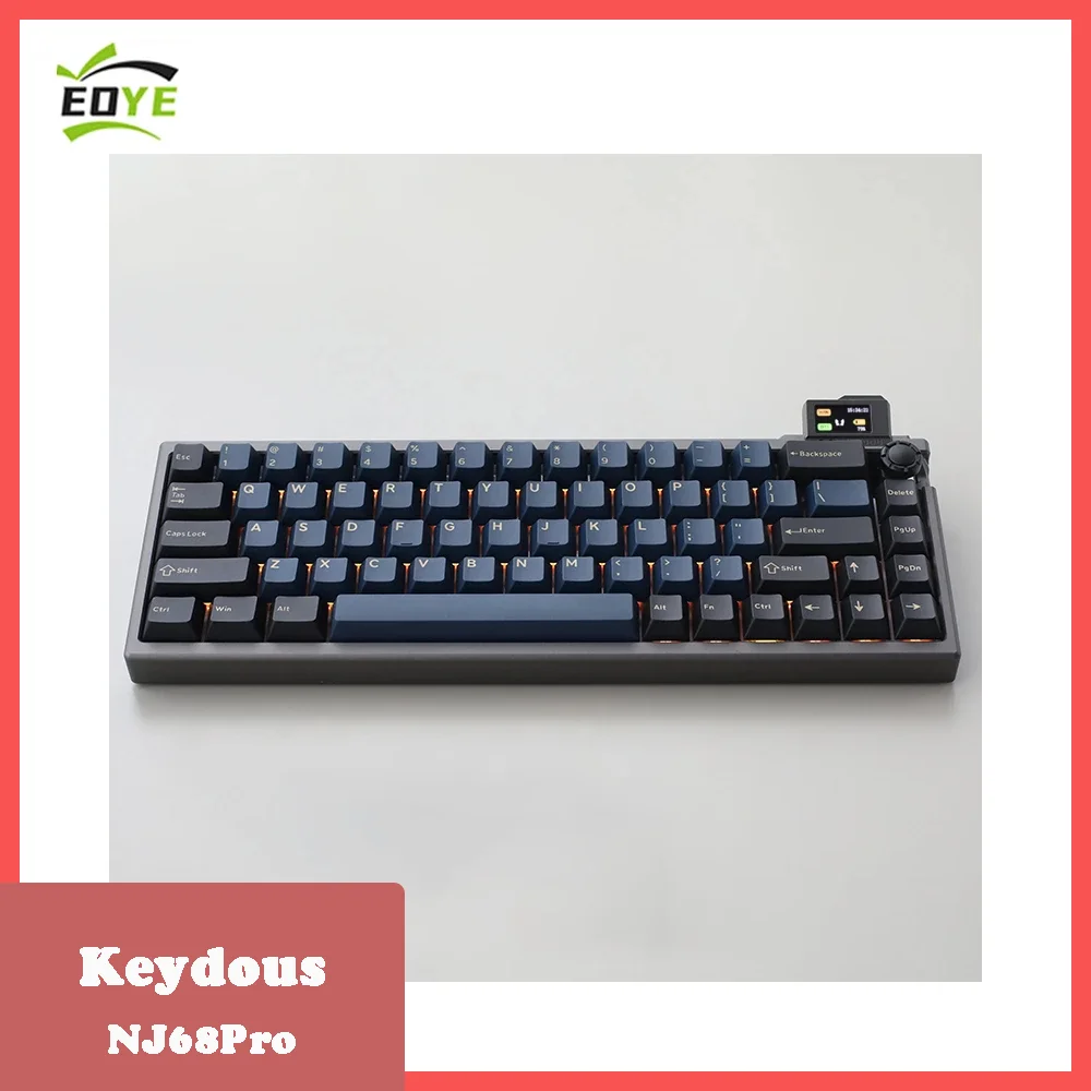 

Keydous NJ68Pro Bluetooth Tri-mode Wireless Metal Case Hot-swappable Mechanical Keyboard Gasket Esports Gaming Office Ergonomic