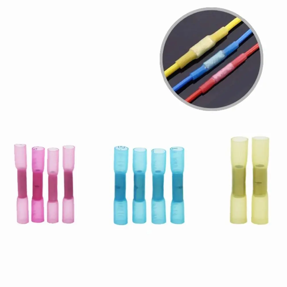 Conectores termorretráctiles aislados, terminales de crimpado retráctiles impermeables, Kit de conectores tipo abrazadera, tubo de conexión de