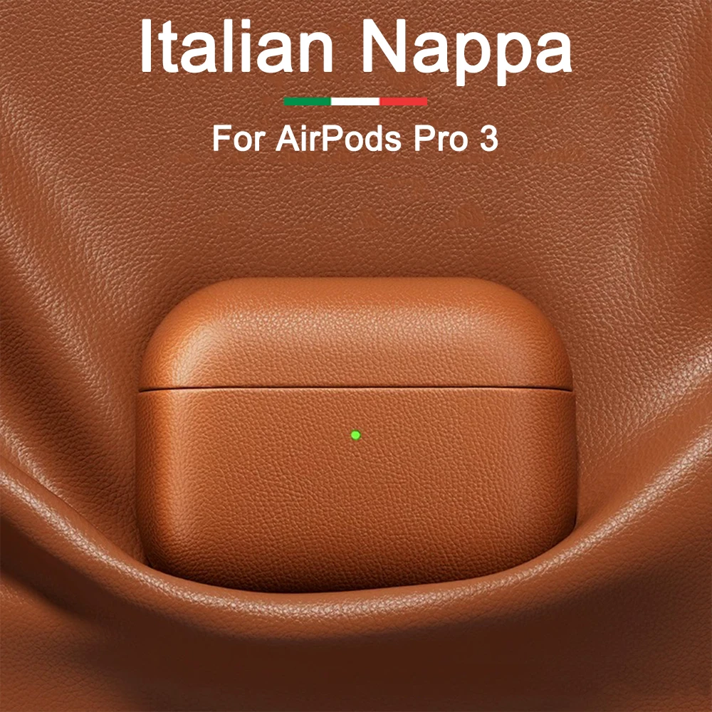 

Чехол из натуральной кожи для AirPods Pro 3 Pro3 NAPPA, полное покрытие для наушников Airpods Pro 3 Pro 3, защитные чехлы из воловьей кожи в стиле ретро