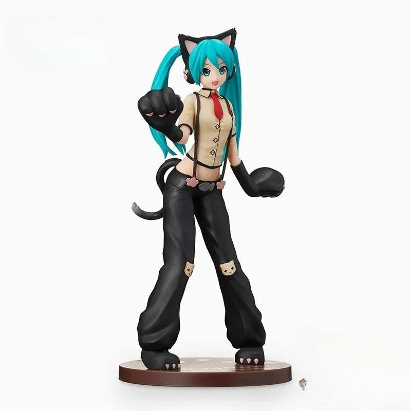 In Stock SPM VOCALOID Project DIVA Hatsune Miku Cat Desktop Cute Doll Ornaments Anime Action Figure Toy Model Collection