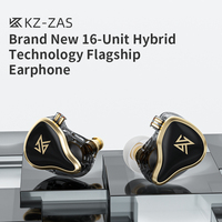 KZ ZAS 16 unit coil iron combination with microphone in ear high temperature HIFI high-quality wired headphones