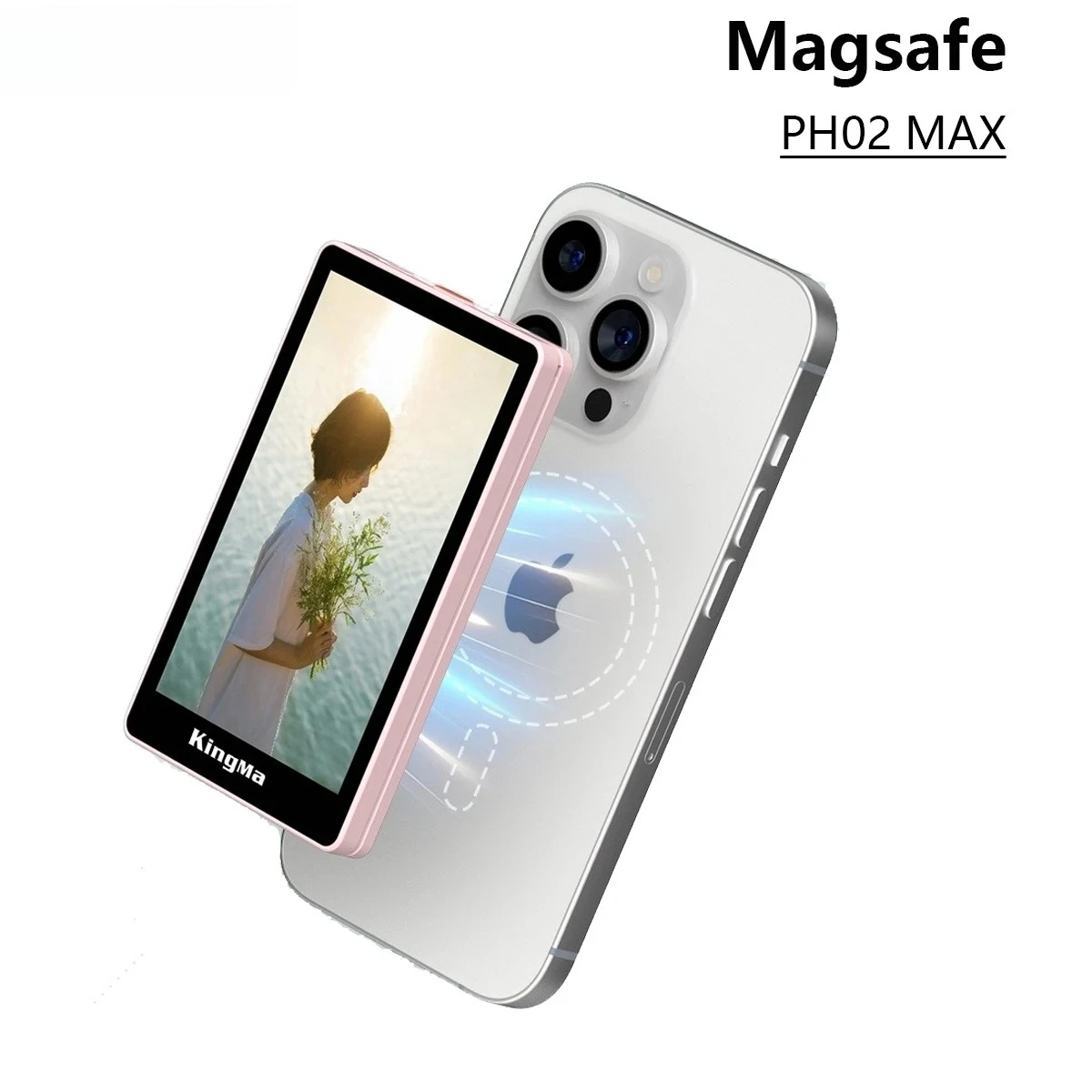

Магнитный монитор-дисплей PH02Max для селфи для iPhone 13 14 15 16 Pro MAX MagSafe, Samsung S23 S24 Ultra, Xiaomi 15 Ultra
