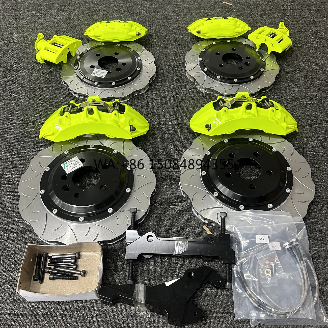 

Комплект 6-поршневых 4-суппортовых тормозных суппортов Big Brake Kit: Модифицированная высокопроизводительная автомобильная тормозная система, запасные части