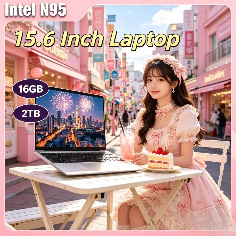 

Sturdy Durable New 15.6 Inch Laptop Integrates Intel N95 Processor, 32GB DDR4 RAM, 2TB Disk and Complete Preinstalled Windows 11