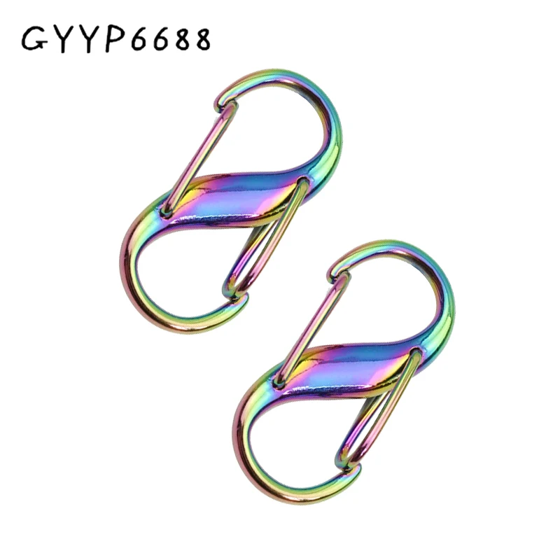 

10-50-100pcs 27x13mm Design Small Double Key Chain Accessories Swivel Clips Snap Metal Hook Buckle Dog Leash For Bags