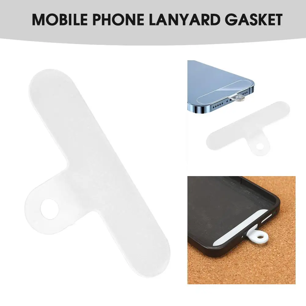 Clear Mobile Phone Lanyard Gasket Patch Soft Sling Rope Card Removable Clip Snap Strap Hang Cord Tab Universal Anti-lost Fixed