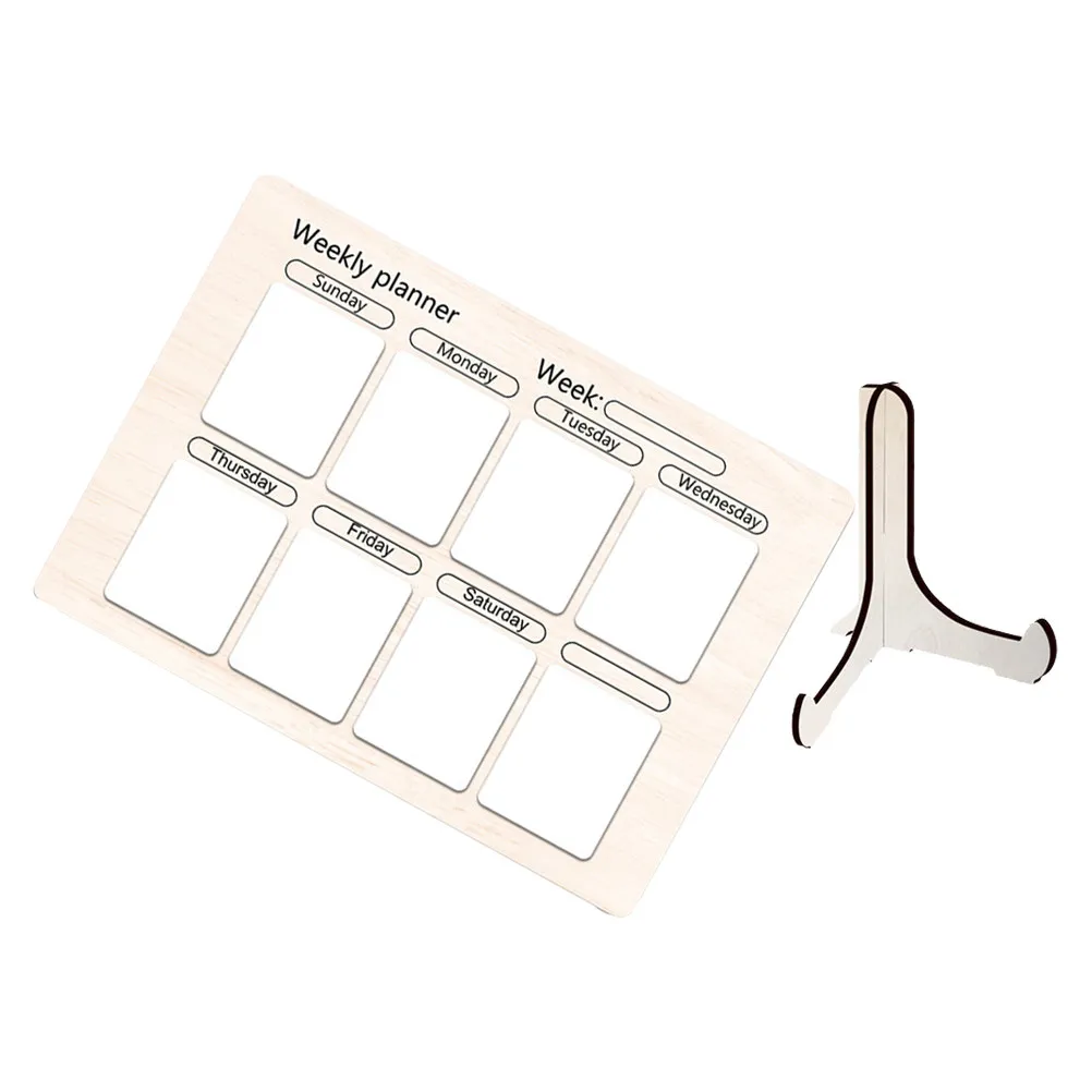 Magnetic Dry Erase Menu Board for Refrigerator – Smooth Acrylic & Wood Weekly Meal Planner Kitchen Organizer