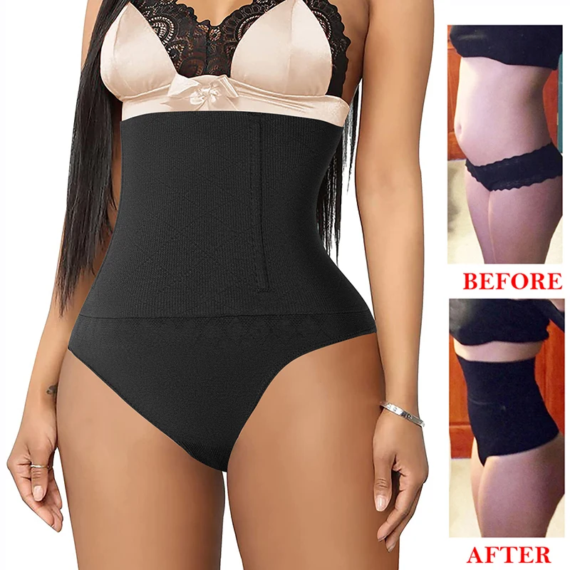 Tummy Control Thong Shapewear for Women High Waisted Shaping Underwear Seamless Slimming Body Shaper Panties