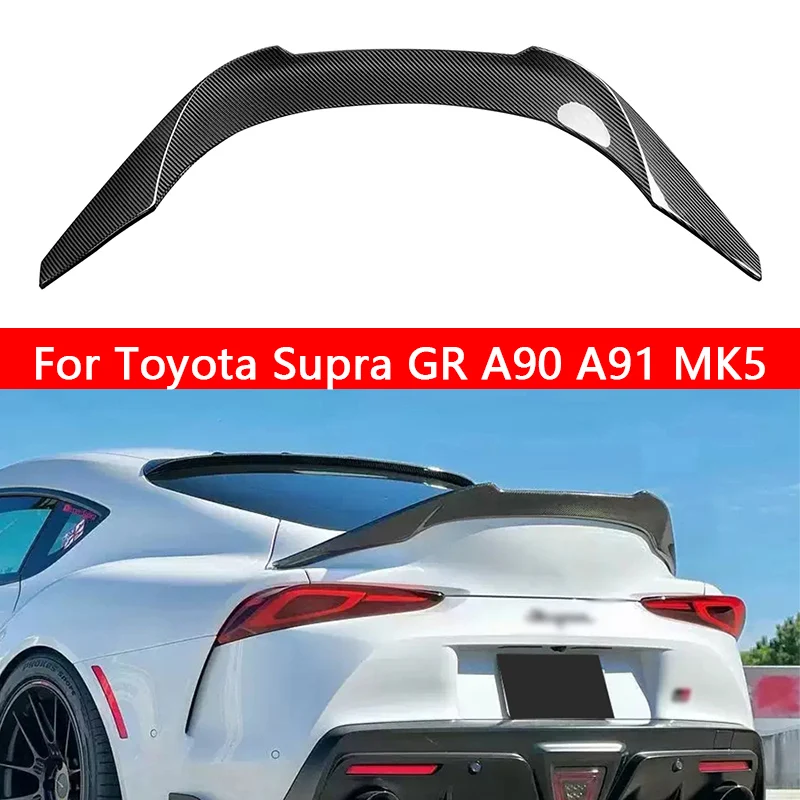 

For Toyota GR supra A90 A91 MK5 Carbon Fiber Roof Spoiler Tail fins Rear Wing Trunk Top Lip Spoiler body kit