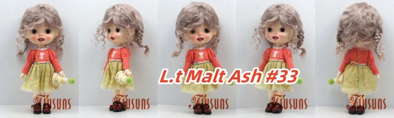 Fjusuns JD644 9-10inch 10-11inch Messy Baby Curly Mini Twintail Mohair BJD Wigs QBaby Pullip Blythes& 18"AG Doll Accessories