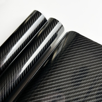 High Gloss 6D Carbon Fiber Vinyl Foil Film Car  Stickers Protective Stickers Car Motorcycle Laptop Skin Phone Cover Accessories