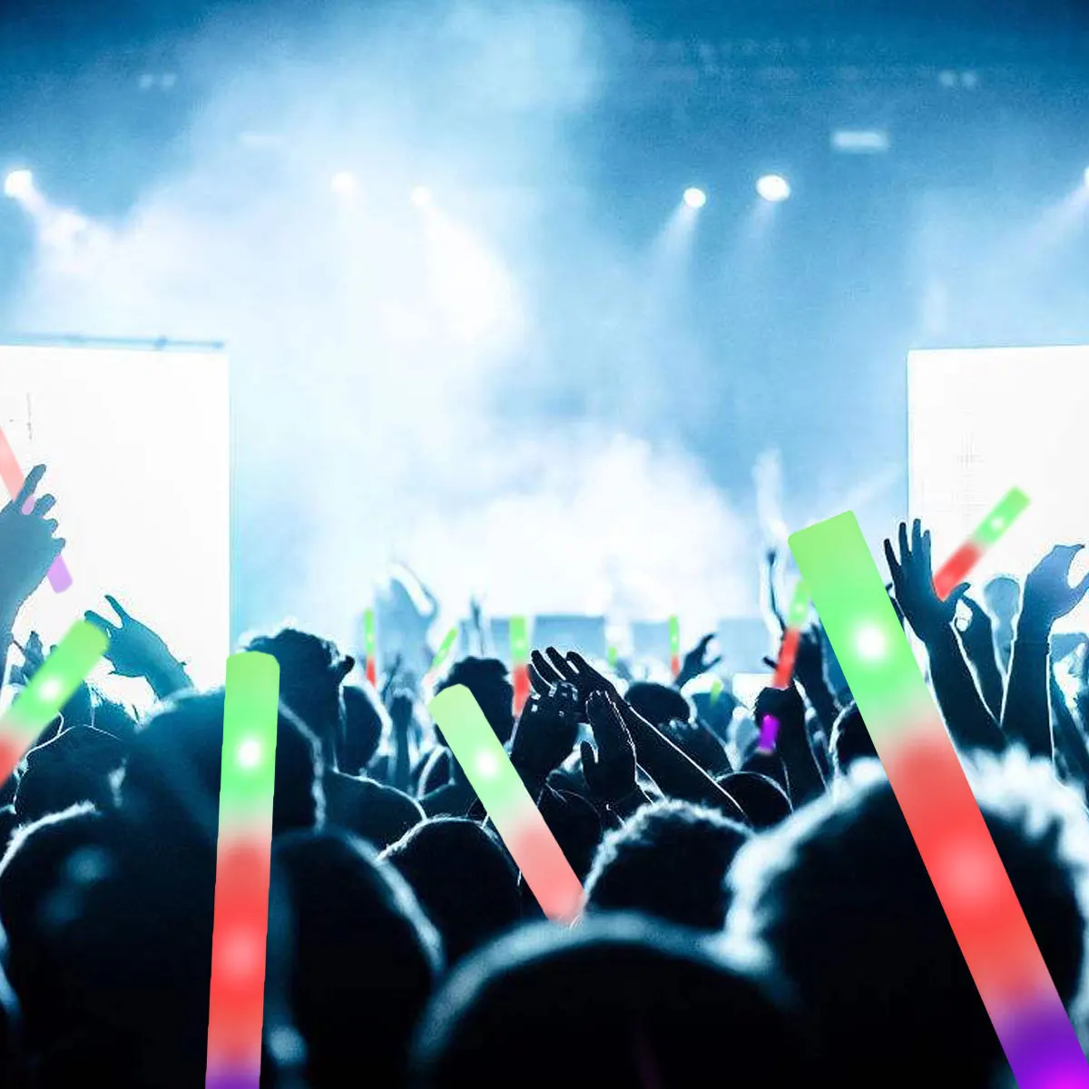 

30 Pcs LED Party Light Stick Rave UV Multi Wed Concert Glow Sticks White Lights