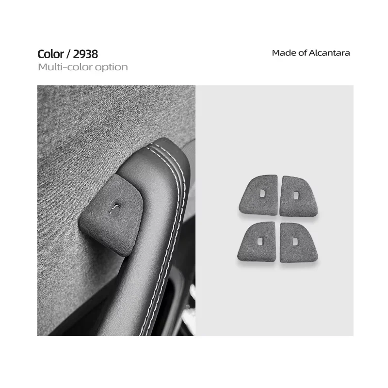 

Дверной переключатель автомобиля, декоративная панель, наклейка, замша для Tesla, новая модель 3, 2023, защитная наклейка с автоматическим переключателем, аксессуары