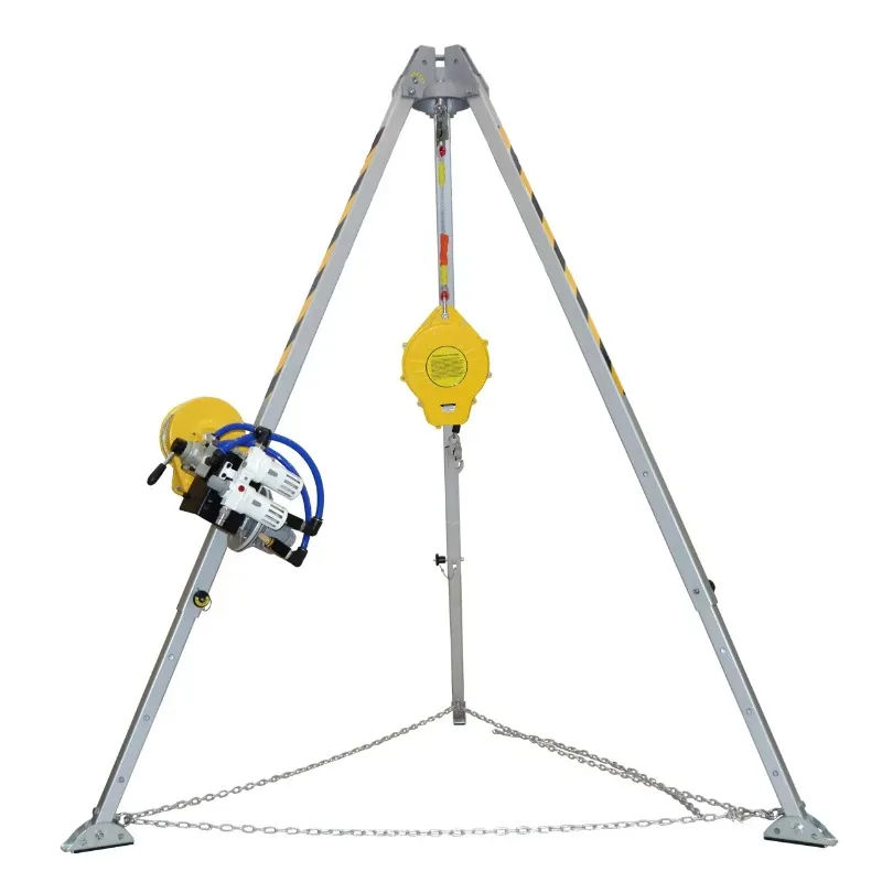 Marine Fire Fighting Use IMPA 590609 Aluminum Air Driven Casualty Winch Pneumatic Tripod Casualty Winches