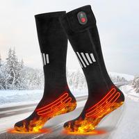 Electric Heated Socks Long Stocking Electric Socks Outdoor Warm Socks with 3 Temperature Settings for Fishing Travel Skiing