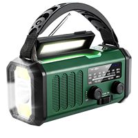 A92Z Solar Power Emergency Hand Crank Radio AM FM NOAA Weather Radio, SOS, 3 Modes LED Torch,Reading Lamp