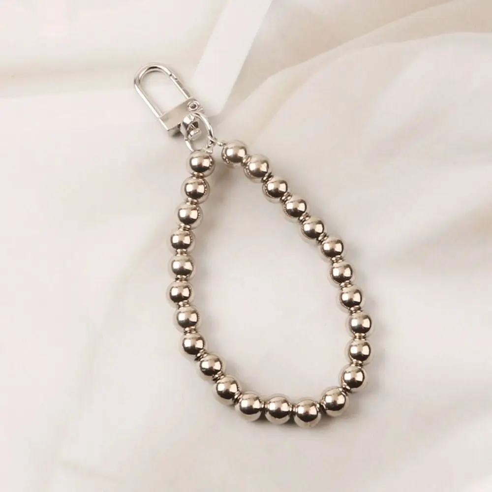 Neue süße silbrige Handykette Seil Liebe Metallkugel Telefonkette Handy Lanyard Telefon