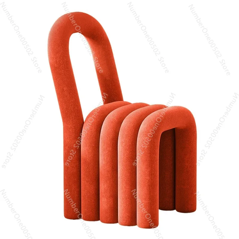 

Креативный стул уникальной формы, плюшевый бархатный стул для стола, туалетный столик, столовой, спальни, офиса, магазина одежды, дизайнерский стул с акцентом