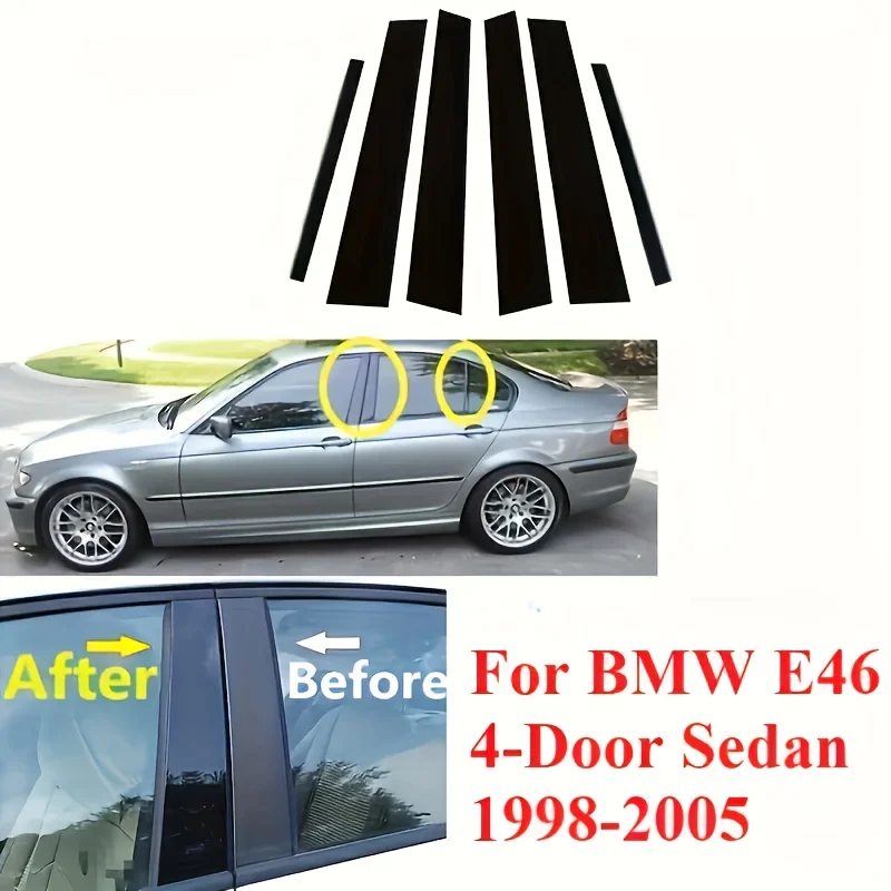 

For BMW E46 3 Series 1998-2005 Door & window column BC pillar、Car Decorative Sticker Interior Dedicated Retrofit parts