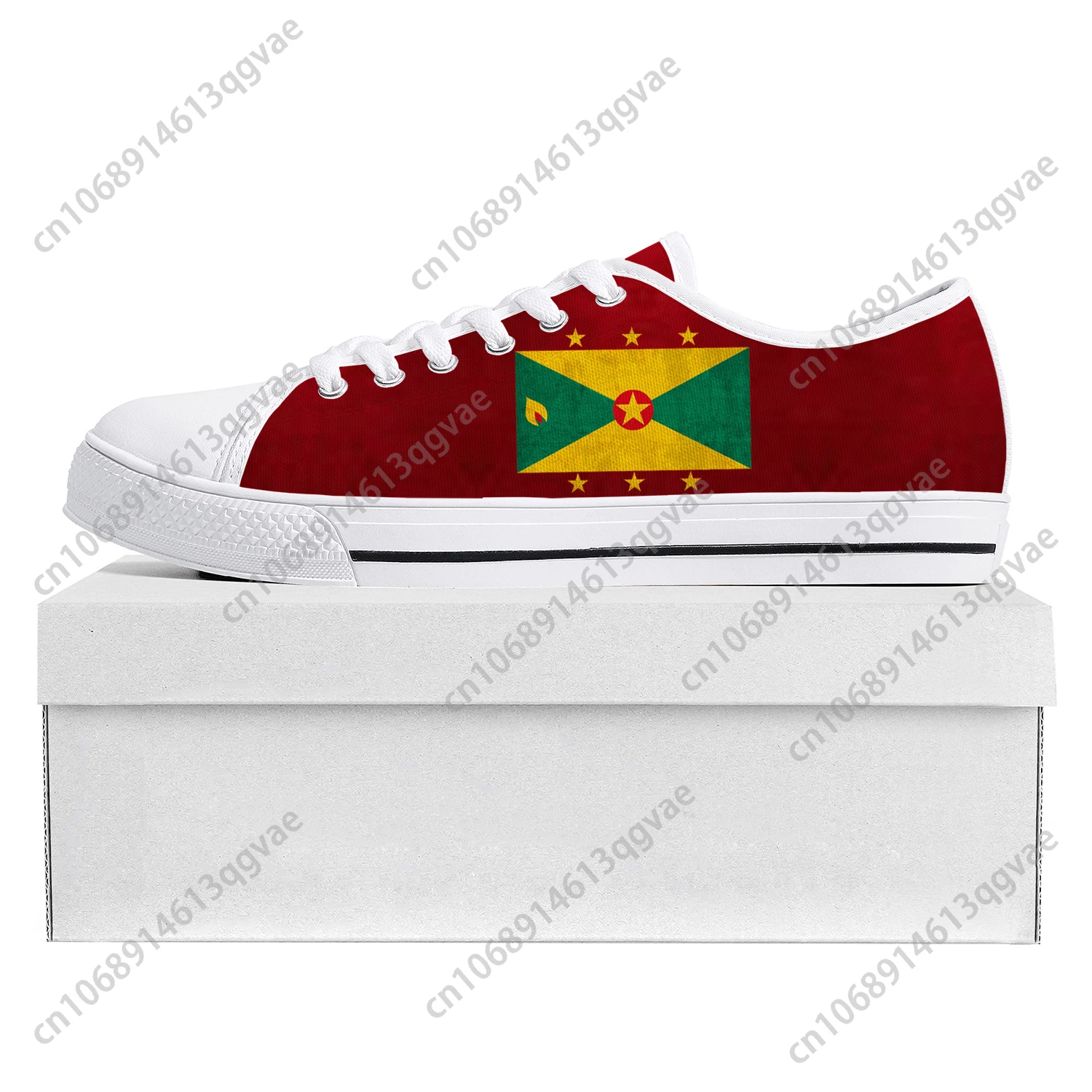 

Grenada Flag Low Top High Quality Sneakers Mens Womens Teenager Canvas Sneaker Grenada Prode Casual Couple Shoes Custom Shoe