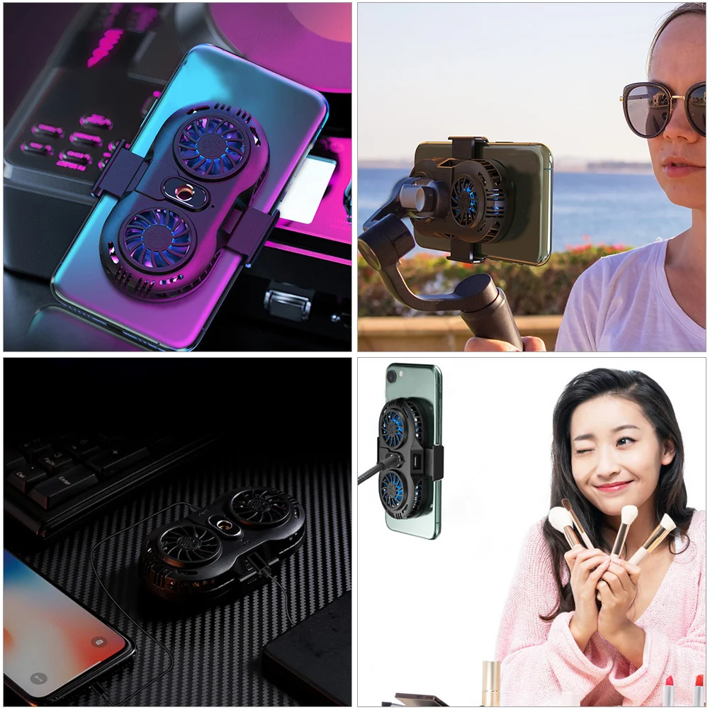 

Mobile Phone Cooler Gadgets for The Assessories Cell Accessories Fan Gaming Phones Radiator Cooling Air Travel