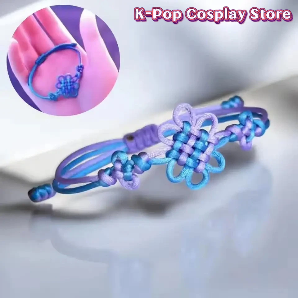 

New Anime KPop Demon Hunters HUNTR/X Rumi Cosplay Bracelet Woven Rope Chain Pendant Unisex Bracelets Jewelry Accessories