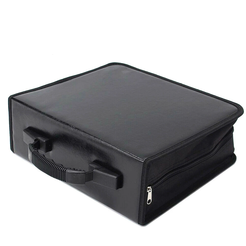 Storage Bag For Portable 400 Disc CD DVD PU Leather Wallet Holder Case Box Organizer