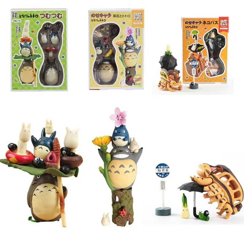 My Neighbor Totoro Anime-Figur im Karton, PVC-Actionfigur, Sammlermodell, Spielzeug, Desktop-Dekoration, Geschenk für Fans, Zubehör