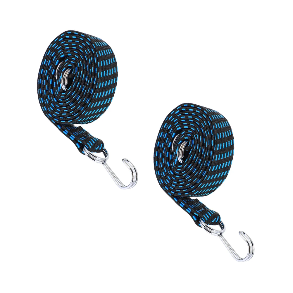 

2 pcs Elastic Rope Hooks Heavy Duty Lashing Straps For Car Motorcycle Cargo Camping Tie Down Belts Luggage Fixing Straps